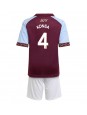 Billige Aston Villa Ezri Konsa #4 Hjemmedraktsett Barn 2025-26 Kortermet (+ Korte bukser)